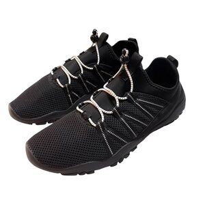 All in Motion Black Slip-On Athletic Sneakers with Reflective Detail